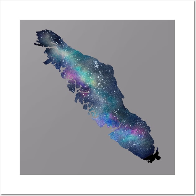 Vancouver Island Watercolour Galaxy Wall Art by Kayleigh Sherman